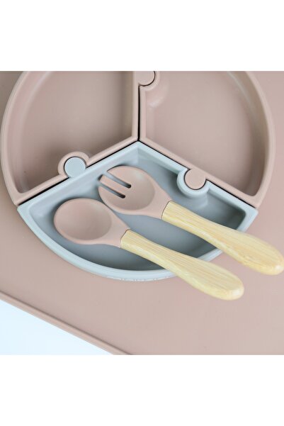 OiOi Food Spoon + Fork - Misty Lilac