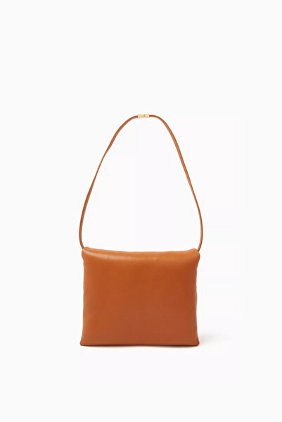 Marni Deri Prisma Kes. Şık & Zarif Omuz Çantası. Kabartmalı Logo