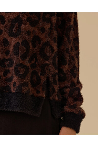 SCL Leopard Patterned Knitwear Sweater