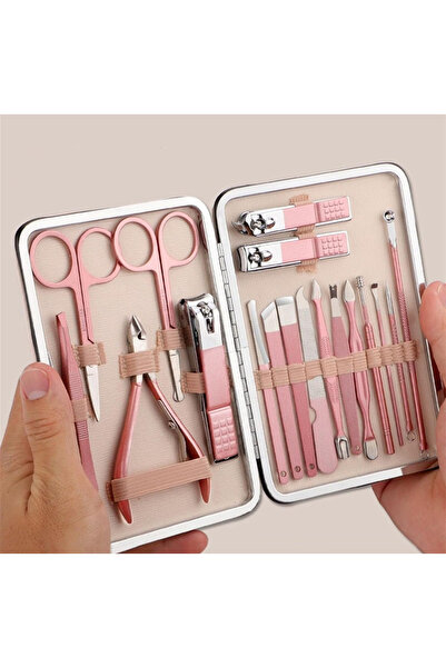 Rabelix Online Marketing Manicure Pedicure Set with Bag 18 Pieces Hand Foot Nail Care Nail Clipper Professional Full Set