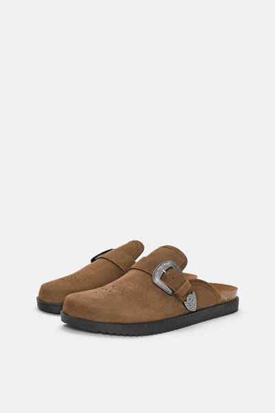 Pull & Bear Tokalı deri sabo