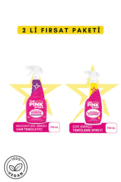 ThePinkStuff Mucizevi Cam temizleyici 750ml - Mucizevi Çok Amaçlı Temizleme S...