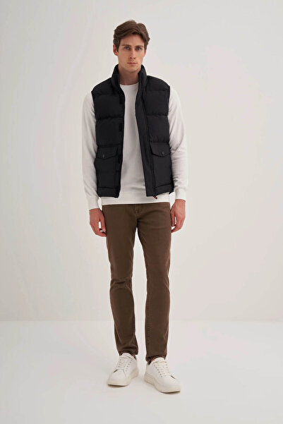 Cazador Ανδρικό γιλέκο Crinkle Black 10260