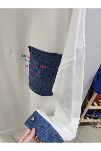 Sevilay Denim Detailed Sports Tunic