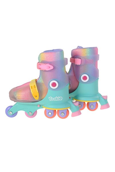 hak-iş oyuncak Rookie Twisty 2-in-1 Adjustable Kids Roller Skates – Colorful Glitter (Size 29-32)
