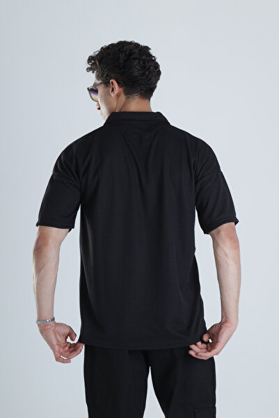 COCOPELLI Ανδρικό μαύρο casual πουκάμισο Χαβάης