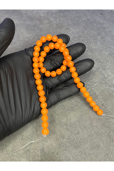 Mos Tespih Σετ από πορτοκαλί γυάλινες χάντρες από φυσικές πέτρες (ένα σετ έχε...