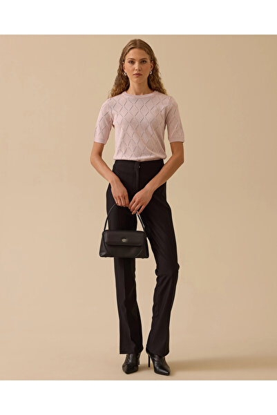 SEÇİL Yüksek Bel Paça Yırtmaçlı Tam Boy Pantolon