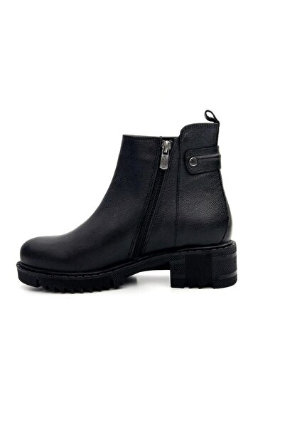 Venüs 1950811K Kadın Hakiki Deri Kalın Taban Fermuarlı Kısa Bot