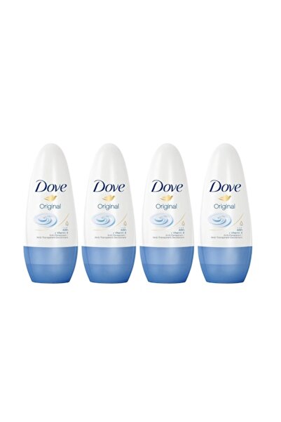 Dove Set 4 x Deodorant Roll-On Original, With Vitamin E, 48h Protection, 50 ml