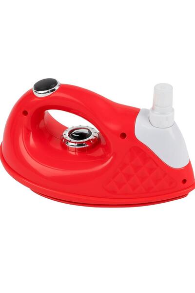ela777 Sesli Pilli Işıklı Su Spreyli Buhar Atan Oyuncak Ütü - Işıklı Buharlı Ütü 19x9,5x11 cm