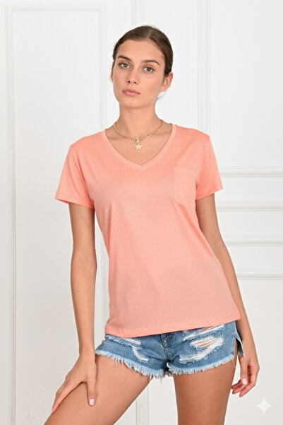 Koza Butik Ženska Osnovni Sa džepovima majica 8328