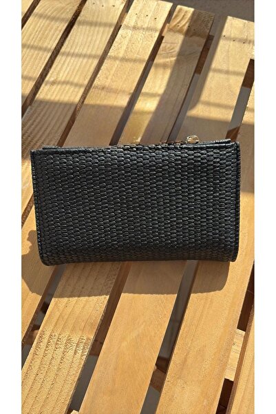 Z&M COLLECTION BAG SHOPPİNG Women's Trendy Textured Portfolio Wallet - with Zipper and Card Holder Compartment
