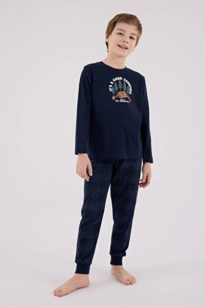 Arnetta 100% бавовна, велосипедна комір, картатий візерунок, піжама для хлопчиків