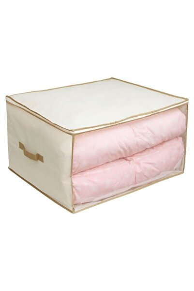 SHOPIENS Shopiens® clothes and duvet storage bag, ecru with handles, 60x50x35 cm