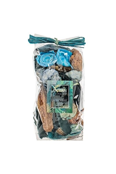 SHOPIENS Potpuriu decorativ cu frunze și fructe maro și albastre, parfum ocea...