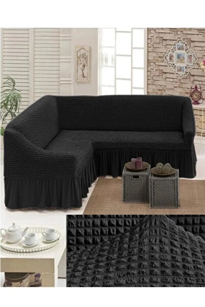 StarMall Bürümcük Corner Sofa, Sofa Cover, Sofa Cover, Elastic, Skirt, L Corn...