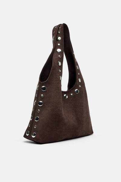 Pull & Bear Studded shopper bag