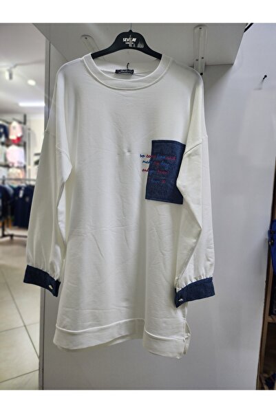 Sevilay Denim Detailed Sports Tunic