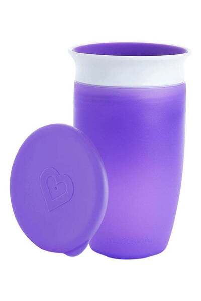 Munchkin 10oz Miracle 360° Sippy Cup With Lid Purple