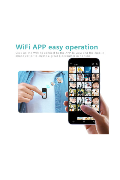 Generic Mini Rotate Body Camera – 1.47" HD Screen, 2.7K Thumb Camera with 180° Rotating Lens, Magnetic Mount