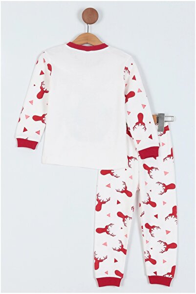 BEBENAZ geyik baskılı etnik desenli çocuk pijama takımı(1-5 YAŞ)