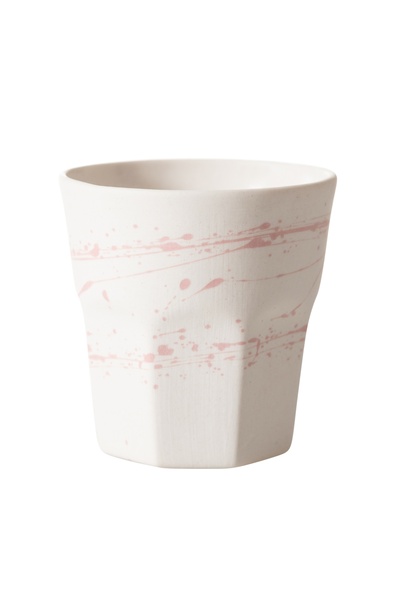 Mudo Home HANDMADE BEYAZ&PEMBE ESPRESSO FİNCANI -110 ML