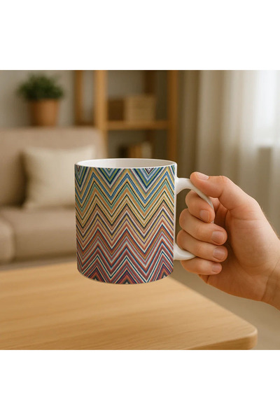 Borambalaj Soft Colored Zigzag Patterned Mug