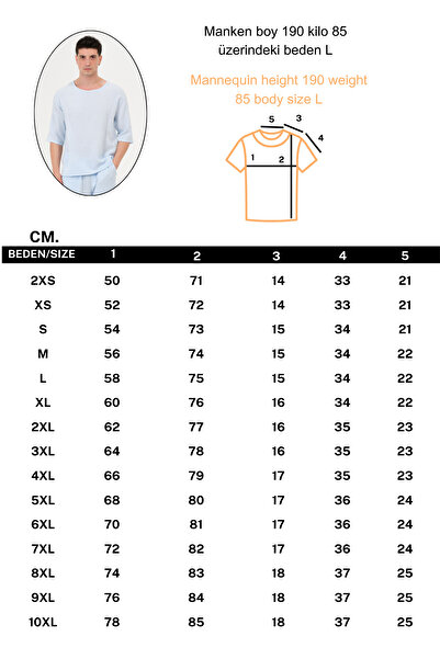 RELAXL Μπλουζάκι από 100% βαμβακερό μουσελίνα με κοντό μανίκι, μεγάλου μεγέθους, βασικό μπλουζάκι Baby Blue