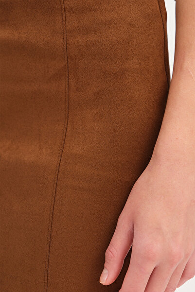 Addax Μίνι φούστα σουέτ E17572