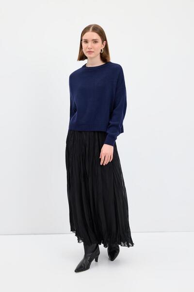 KADRİYE BAŞTÜRK Basic Knitwear Sweater Navy Blue