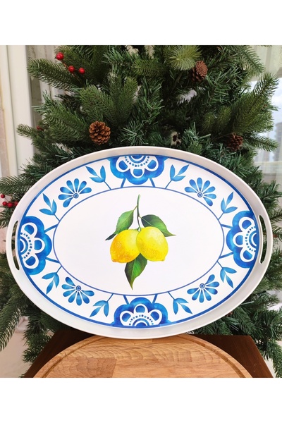 Madame Coco Lemoncha Oval Tray