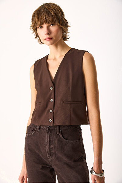 VENA Γιλέκο Regular Fit - ΚΑΦΕ