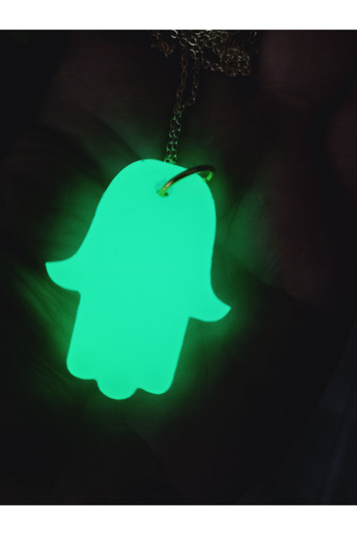 Bahat Fatma Ana Eli Glow-In-The-Dark Phosphorescent Chain Necklace