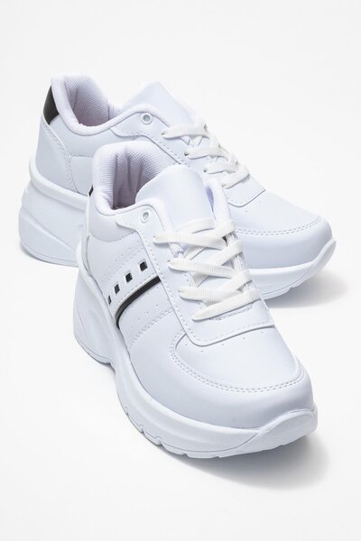 CCWAY AYAKKABI Pantofi sport pentru femei; ALB NEGRU