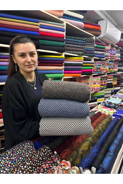 ipekkumaş سترة شتوية منسوجة بنمط جلد السمك مع قبعة، منتجنا يُباع بالقطعة الواحدة، 1 قطعة = 1 متر