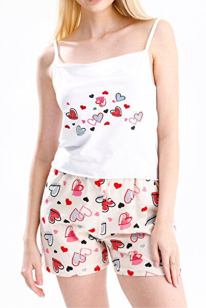 MOONBULL Γυναικεία καρό μπλούζα με στάμπα κορδέλας και τιράντες - Σετ καρό σο...