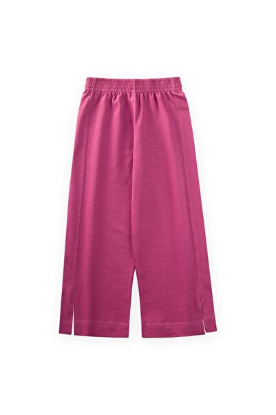 Cigit Wide Cut Trousers 4-12 Years Fuchsia