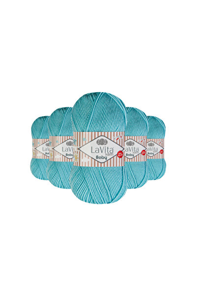 LaVita Yarn Плетене на бебешка прежда 100% акрил, против пилинг, 500 г, 5 бро...