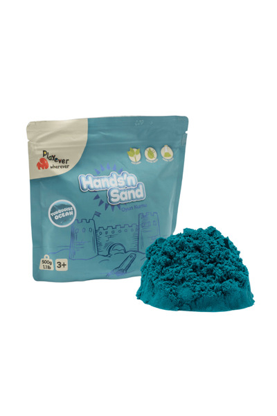 Playever Hands'N Sand Natural Kinetic Play Sand 500Gr - Blue