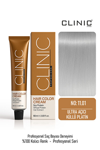 CLINIC PYROO No: 11.01 Saç Boyası – Hair Color Cream 60 ml - Ultra Açıcı Küll...