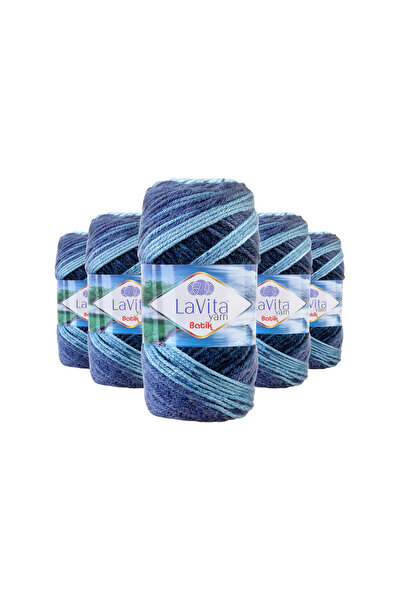 LaVita Yarn Batik El Örgü İpi %100 Akrilik 500gr 5 ADET (DG16 BEGONVİL)