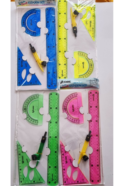 Modellino 4 Pack 4 Different Colors 4 Pieces Pergelli Flexy Ruler Set Bendable Flexible Drawing Set