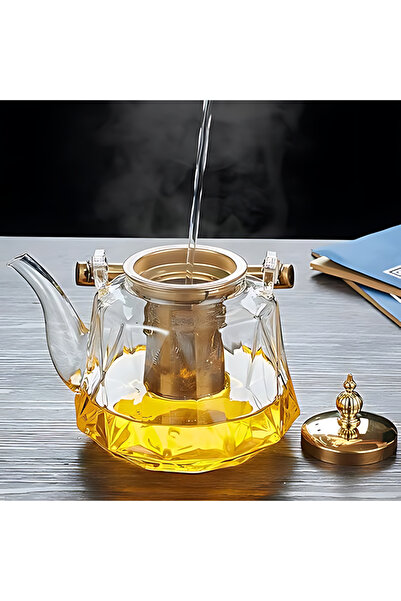 Chapin AuroraCraft™ Hand-Blown Borosilicate Glass Teapot – Pure Clarity & Thermal Elegance