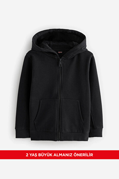 kinderos Φούτερ με φερμουάρ για αγόρια με απλή κουκούλα