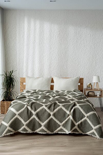 MYLASA HOME Muslin 7-Layer Diamond Patterned (Jacquard) Quilt Double Size 240X260Cm