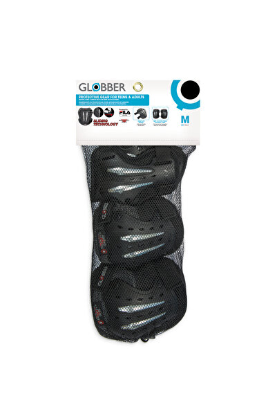 Globber FILA Protective Gear Range C (L – Over 50KG) – Safety Pads – Black