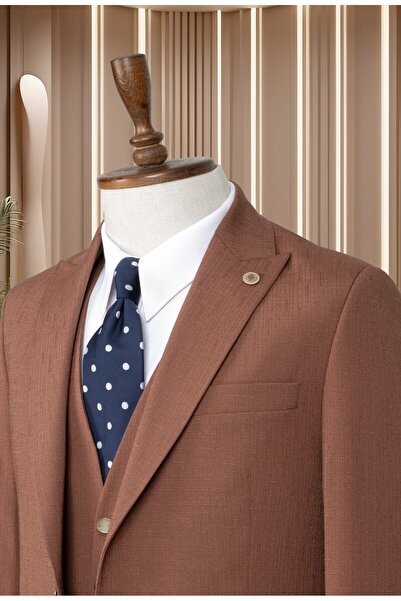 Costumen Erkek Slim Fit Metal Dügmeli Takım Elbise