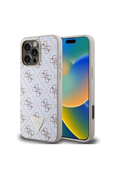Guess Carcasă elegantă P3013 compatibilă cu iPhone 16 Pro, alb transparent