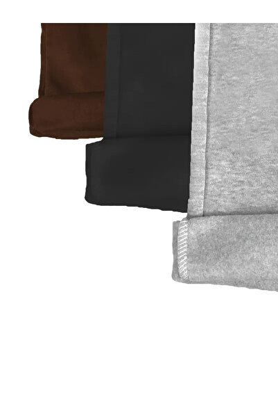 LOUİSA Női 3 csomagos szürke-fekete-barna, bő szabású, kényelmes melegítőnadrág